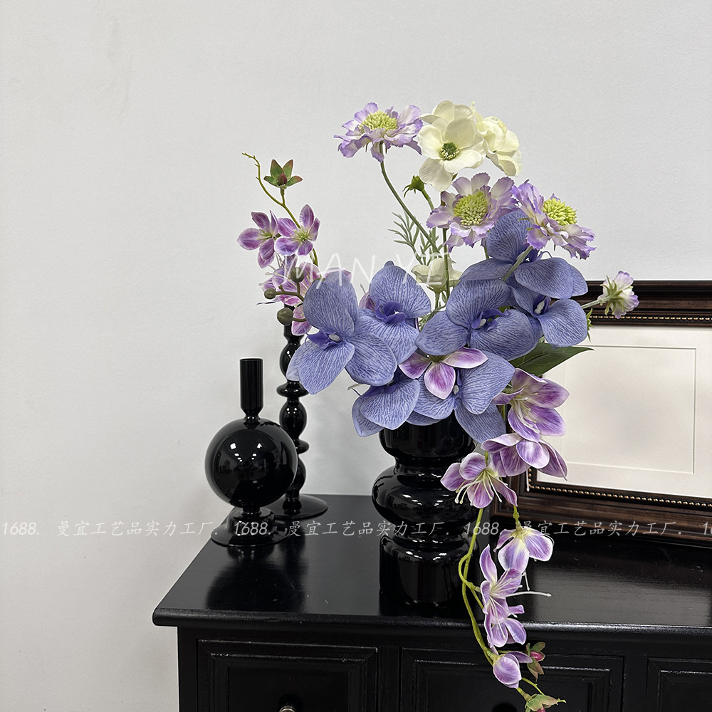 시뮬레이션 Phalaenopsis 꽃다발 매달려 실크 재스민 하이 엔드 홈 꽃병 장식품 가짜 꽃 장식 시뮬레이션 꽃다발 높은 수준의 감각