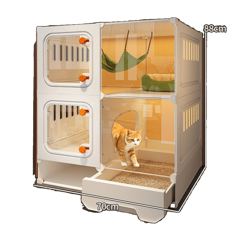 猫笼猫别墅带厕所一体家用室内猫窝四季通用别墅大空间猫咪笼子|undefined