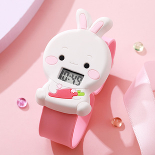 Cute Bunny Shape Cute Cartoon Kidsren's Watch Smart Rabbit Decoration 1Pcs/Set