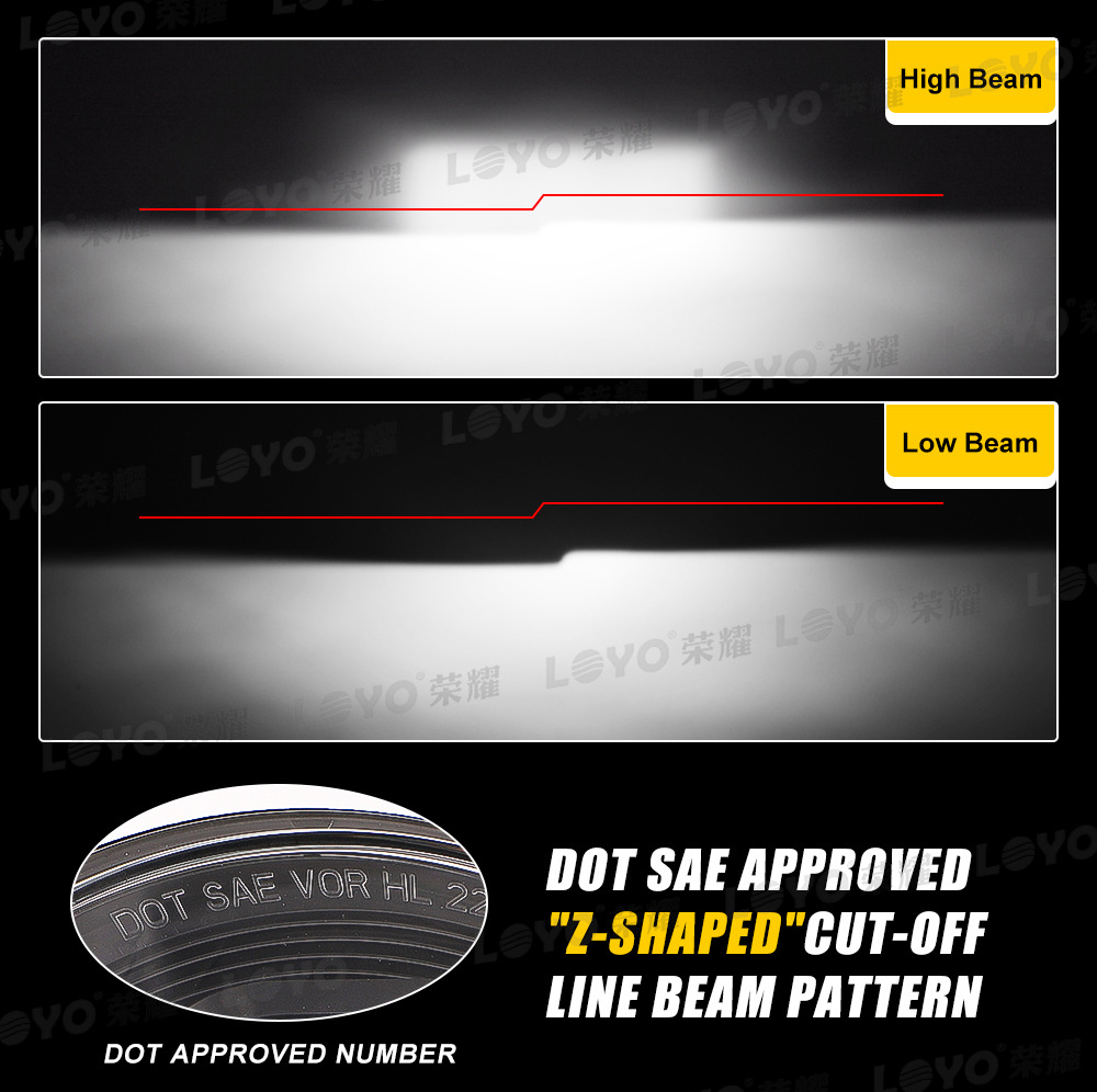 7-inch headlight suitable for Harley Davidson motorcycle modified headlight 7-inch LED headlight round LED headlamp