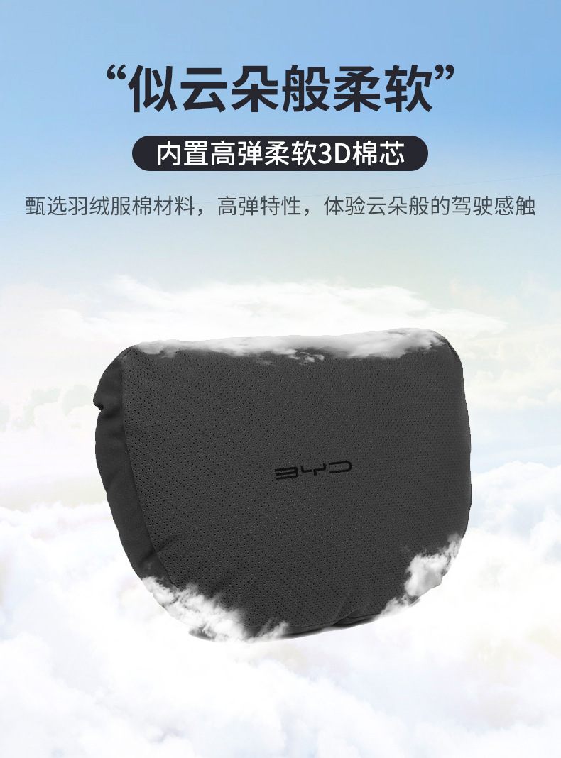 For BYD Car Headrest Han Song plusdmi Song Pro Qin plus Tang ev Dolphin Yuan plus Waist Guard