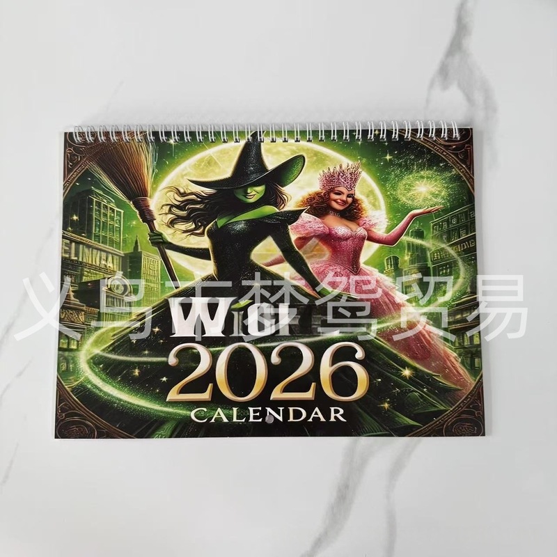 2026年跨境TEMU亚马逊外贸英文歌词猫咪女性桌面日历挂历|undefined