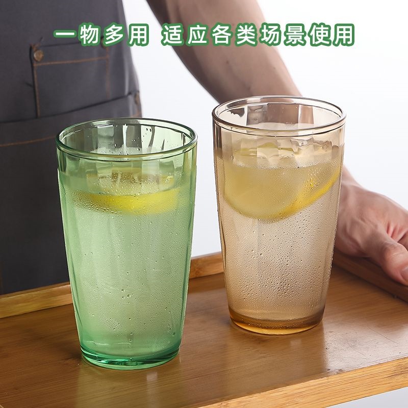 Household acrylic cup, restaurant commercial tea cup, plastic PC beer cup, high-temperature resistant and shatterproof juice beverage cup