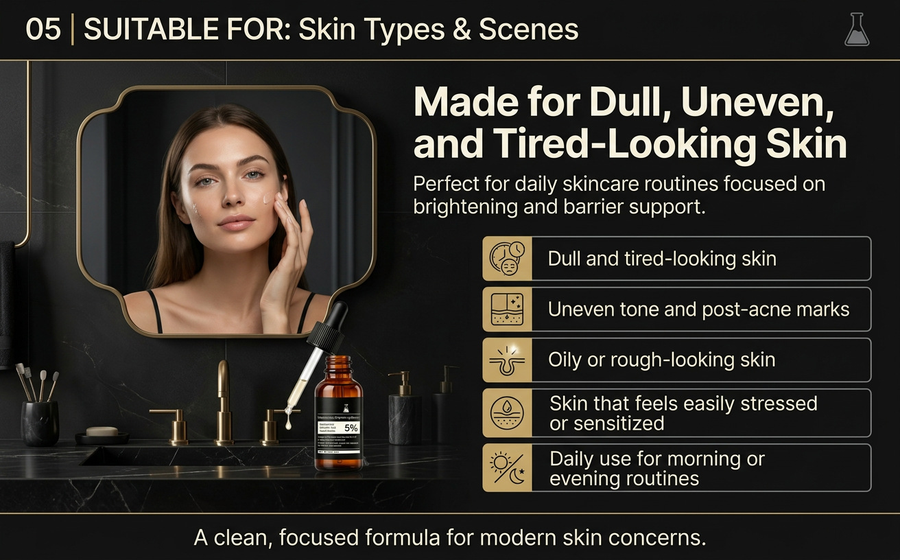 Cross-border Best Seller 5% Niacinamide Brightening Essence - Gentle Moisturizing Brightening Skin Essence Hydrating Soothing