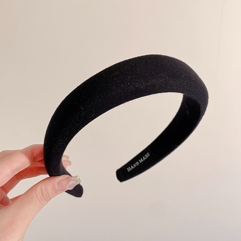 El otoño y el invierno Nueva presión elegante de lavado de pelo diadema accesorios para el cabello horquilla de las mujeres simple esponja de felpa de alta Cráneo diadema superior al por mayor