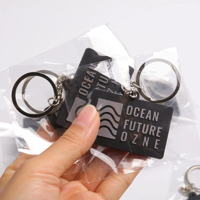 Accessory PVC, square pendant, silicone keychain, custom-made