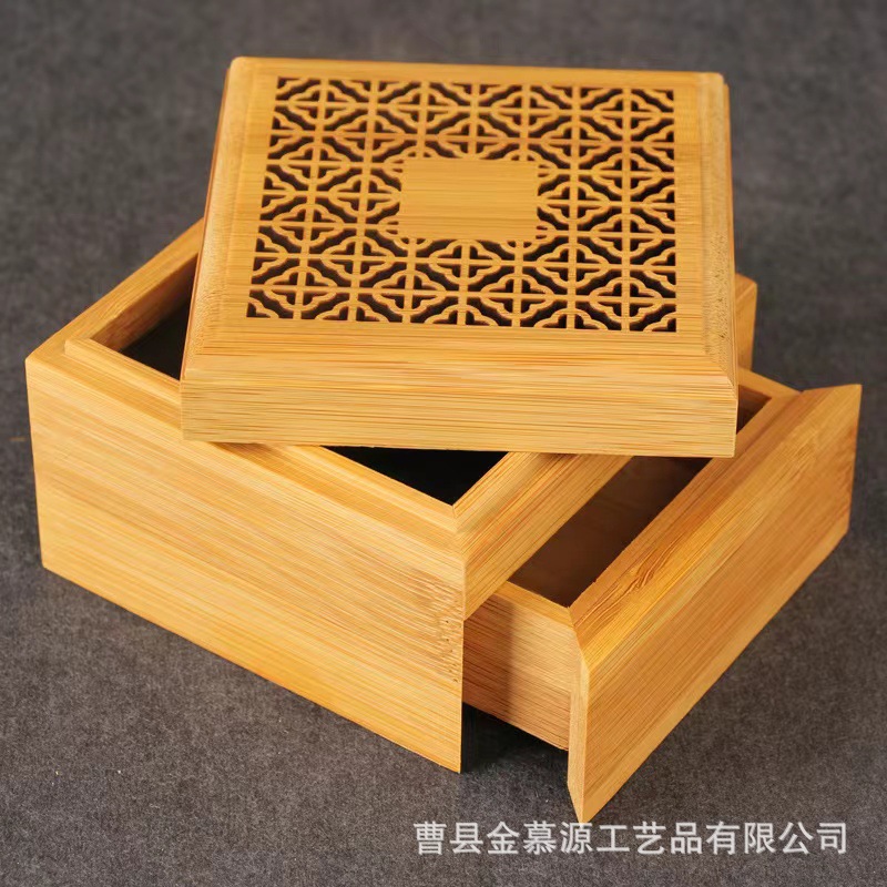 香盒木质佛线香盒香炉创意沉香熏香盒香炉熏香竹木香盒