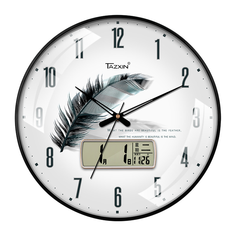 Suministro directo de fábrica convexo reloj de pared de vidrio nórdico luz de lujo simple reloj mudo sala de estar curvo entrega por lotes reloj transfronterizo image 12