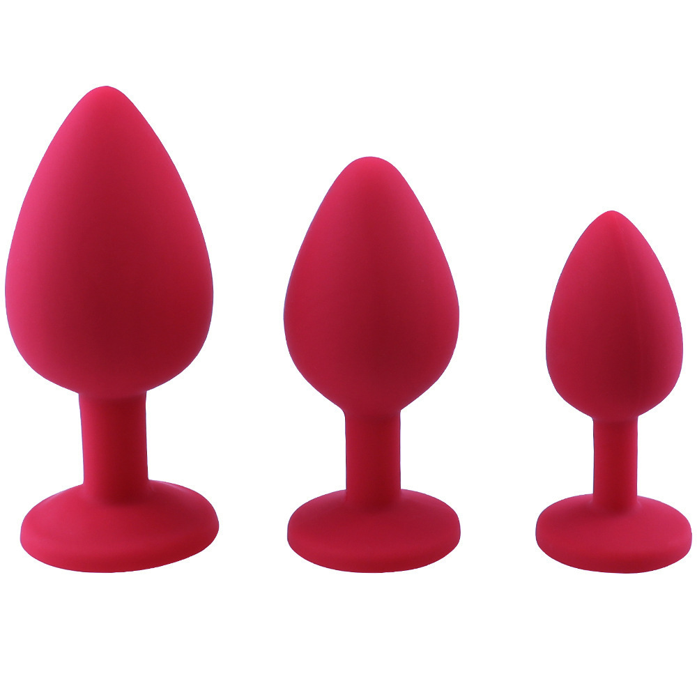Silicone Anal Plug, Small Round Purple Unisex Rear Tease Toy — detail image 4