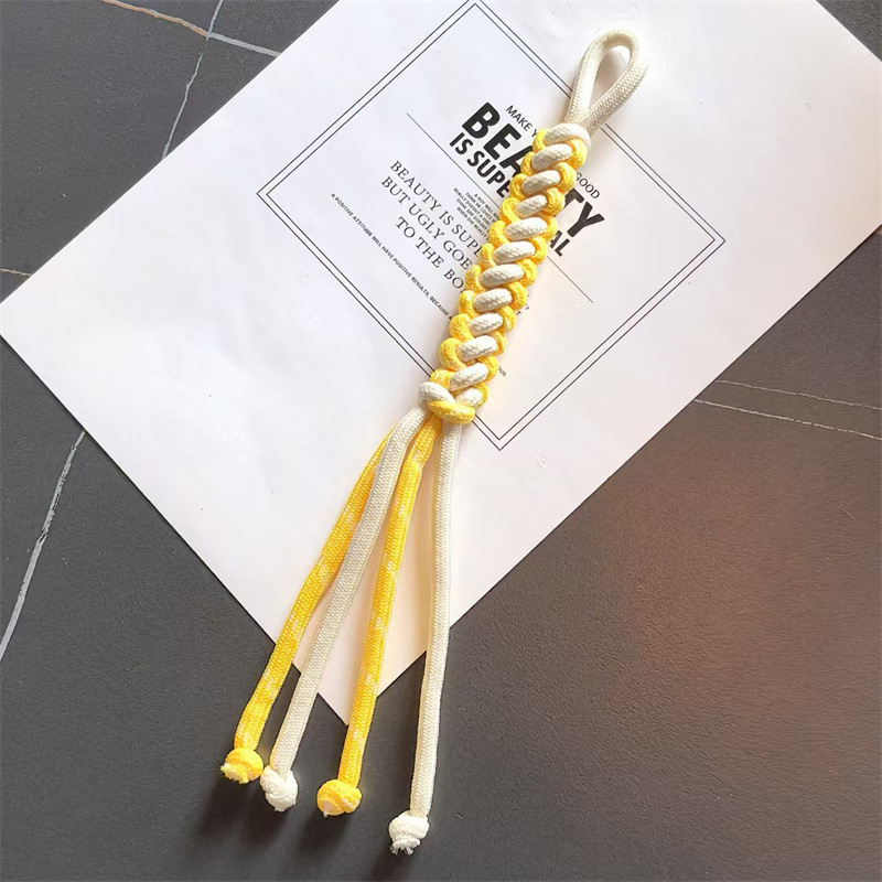 miu系彩色包包挂件挂饰手工编织钥匙挂件涤纶绳包芯鞋带绳钥匙扣|undefined