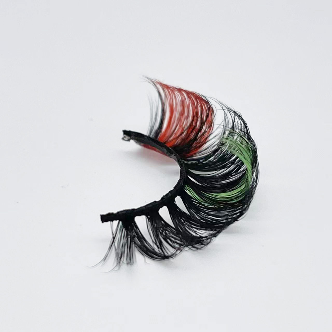 Nueva recomendar enano 20MM color de fibra química pestañas falsas Navidad etapa de maquillaje pestañas gruesas pestañas de Europa y América