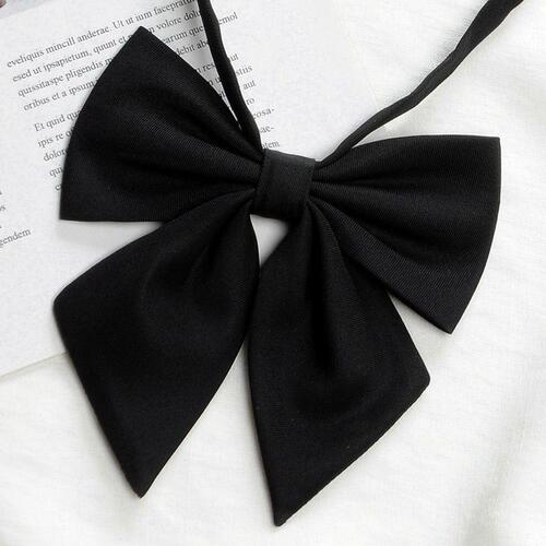 JK uniform solid color feather collar tie for girls' school uniform shirt sailor uniform diagonal bow tie red feather