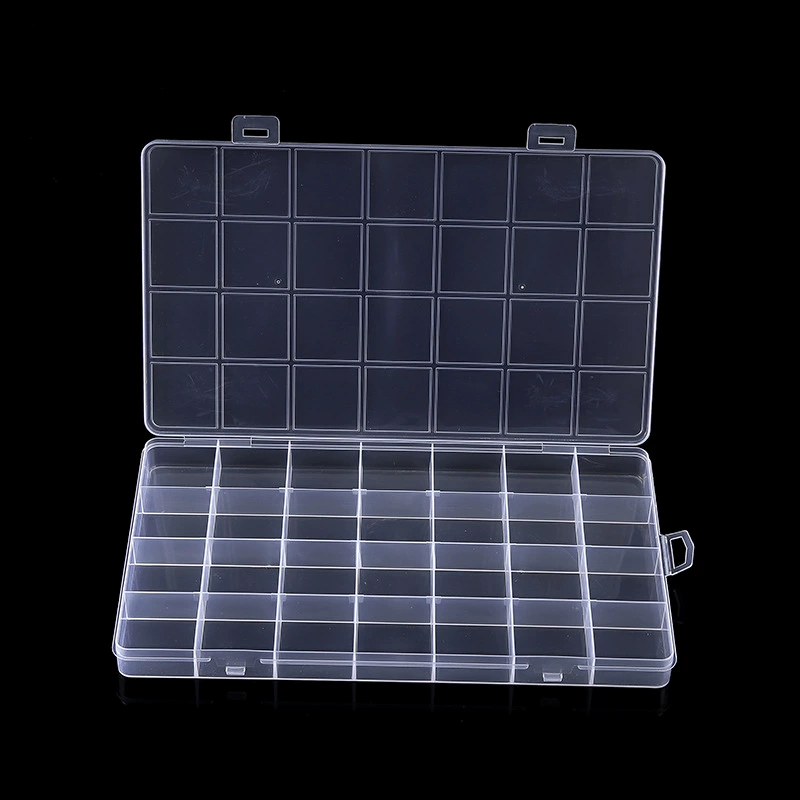 Plastic storage box, storage system, beads, accessory, 24 cells, 28 cells, DIY