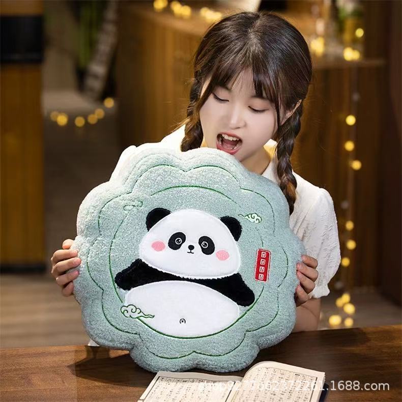 创意仿真动物月饼抱枕毛绒玩具个性靠垫背中秋节活动礼品亲友礼物|undefined