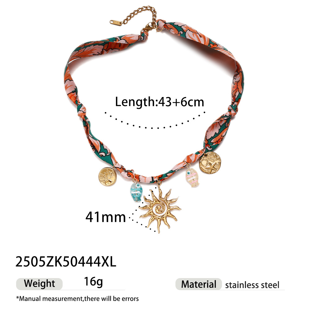 Taina collar colgante de acero inoxidable europeo y americano simple y de alta calidad color pequeño fresco cuerda gruesa collar de concha hembra image 13