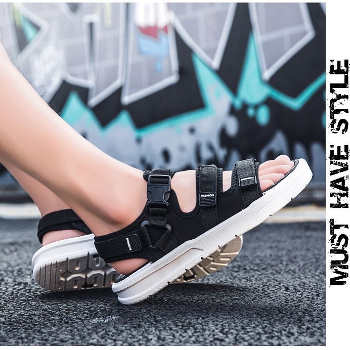 涼鞋男潮2023年新款夏季透氣休閒厚底運動軟底男士外穿兩用沙灘鞋