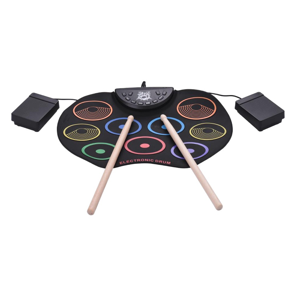 Colorido rollo de mano tambor rollo tambor principiante niños instrumento de percusión USB rollo de mano tambor electrónico