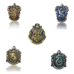 Cross-Border Hot-Selling Film and Television Character Peripheral Metal Badges Magic Castle School Badge Brooch Harry Hogwarts Badge
