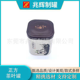 厂家定制新款正方缩口茶叶糖果陈皮小青柑铁盒便携精致美观大方