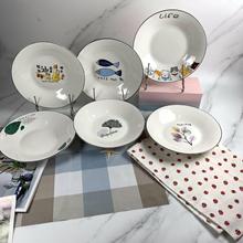 厂家直销批发陶瓷8寸汤盘家用盘日用陶瓷盘酒店餐馆盛菜汤碟8汤盘