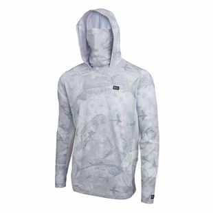 Cross-Border Pelagic Fishing Clothing Sun Protection Clothing for Men and Women Long-Sleeved Mask Hoodie Luya Fishing Clothing High Quality