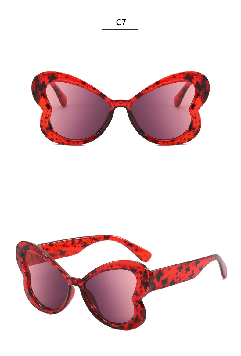 40g Weight Full Frame Glasses Structure Sunglasses Classification Ac, UV400 Protection Lens Material Butterfly Frame Glasses Style Daily, Street Occasion Butterfly Pattern Women's Gender Sweet, Streetwear Style Blue Color Sweet Streetwear Butterfly Ac UV400 Protection Butterfly Frame Full Frame Women's Sunglasses 11