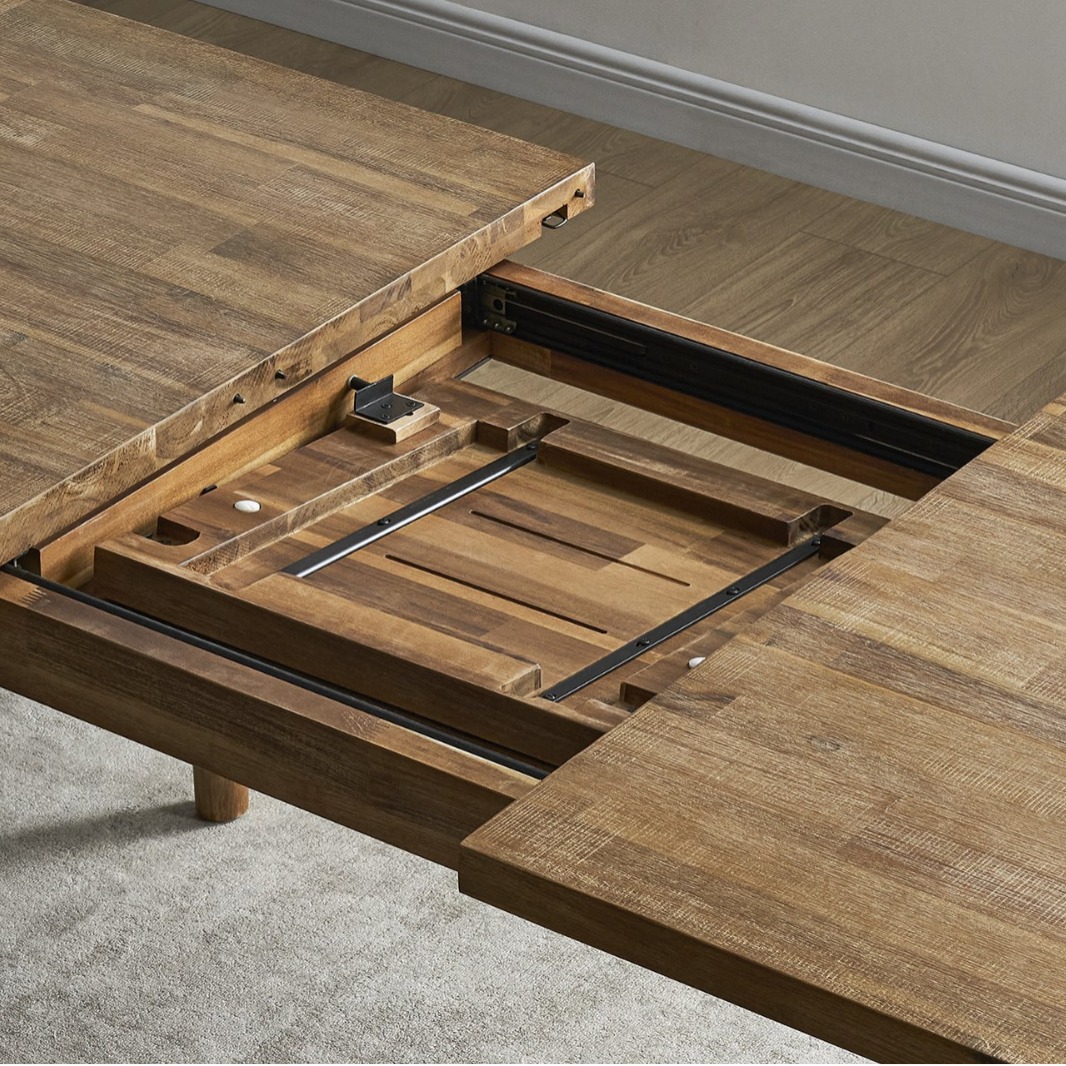 Mesa de comedor de madera MDF extensible mesa de comedor ligera de lujo de alta calidad moderna simple mesa de comedor silla