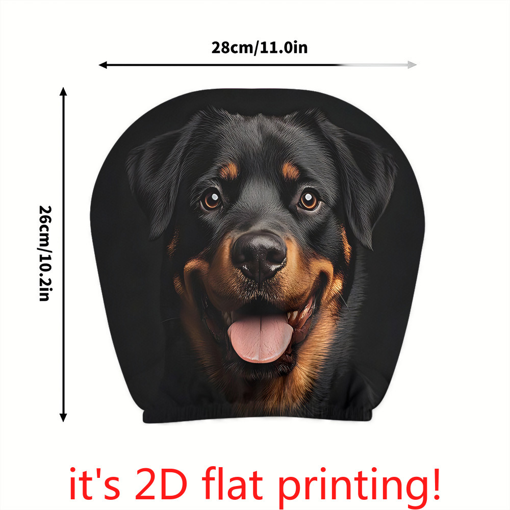 Universal Printed Headrest Covers for Cars, Various Quirky Prints, Polyester, Breathable, Antibacterial, Does Not Shrink or Become Hard