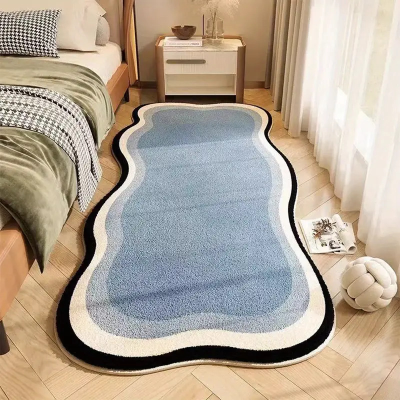 Cross-Border Dropshipping Simple Special-Shaped Imitation Cashmere Carpet Living Room Long Sofa Blanket Bedroom Stain-Resistant and Easy-Care Bedside Blanket
