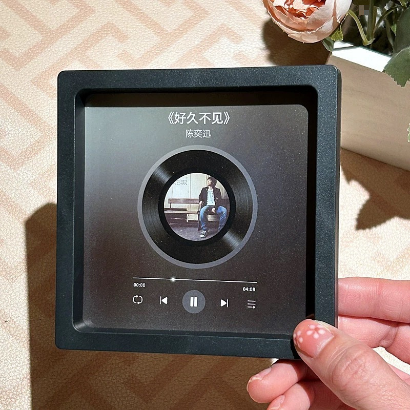 歌う音楽冷蔵庫マグネットフォトフレームビニールレコード、カップル、友人、親友用|undefined