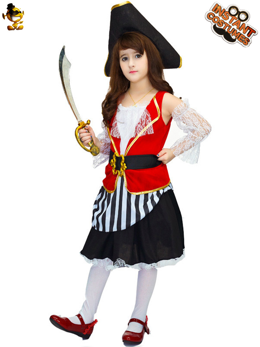 Niña traje pirata traje disfraz mascarada fiesta ropa Halloween Cosplay traje