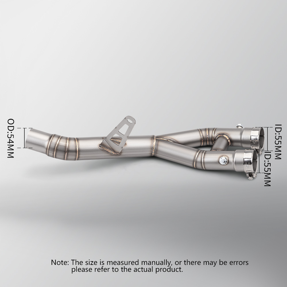 Suitable for non-destructive installation of R1 MT10 stainless steel middle exhaust pipe motorcycle locomotive modified to the original car