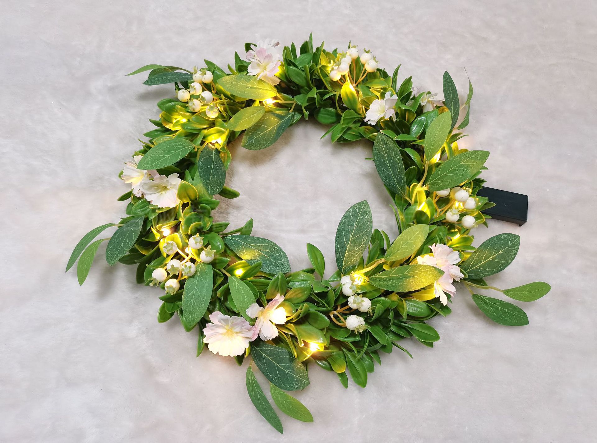 热款植物花朵亚马逊家居仿真花环酒店橱窗婚庆节日挂饰门饰装饰品