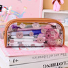 Capacious transparent cartoon pencil case, high quality Japanese rabbit PVC
