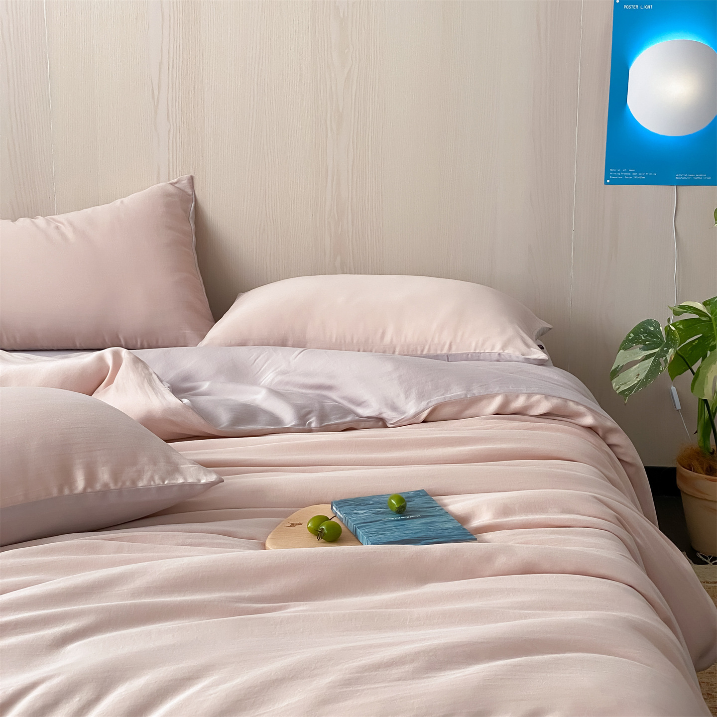Conjunto de cama lenzing tencel com capa de edredão e lençol_voghion.com