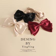 义乌工厂红色大蝴蝶结发饰弹簧夹发夹韩国头饰高级感顶夹现货批发