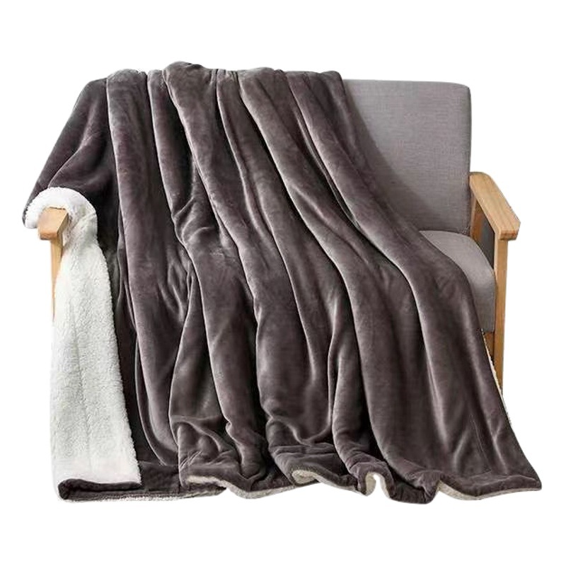 Transfronteriza exclusiva Amazon manta caliente Sherpa manta de lana de cordero engrosada cálida franela de doble capa en stock