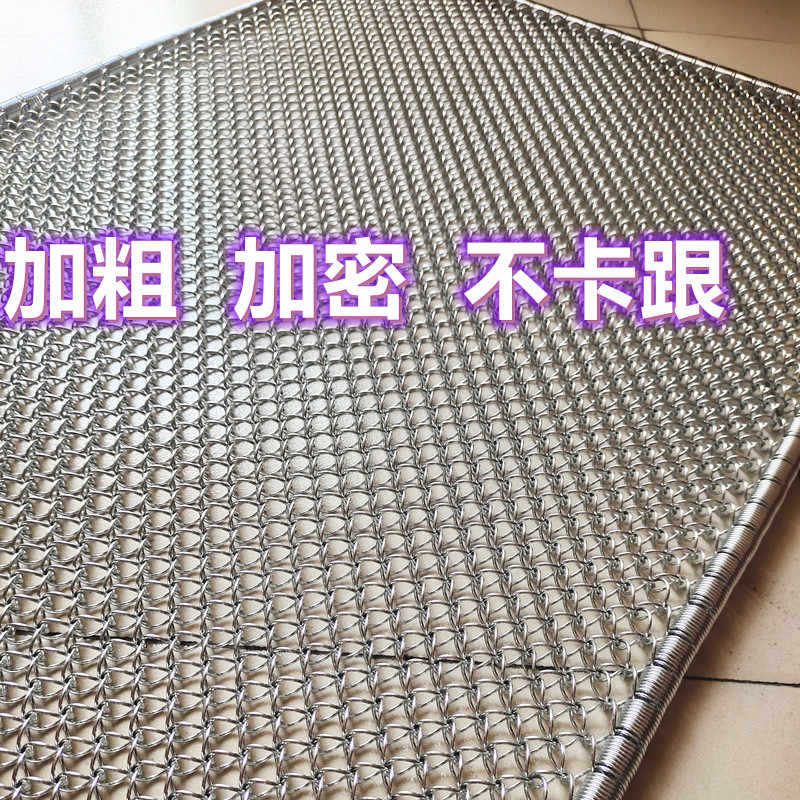 加密加粗钢丝地垫不锈钢丝网铁丝地毯家用进门脚垫楼道除尘刮泥垫