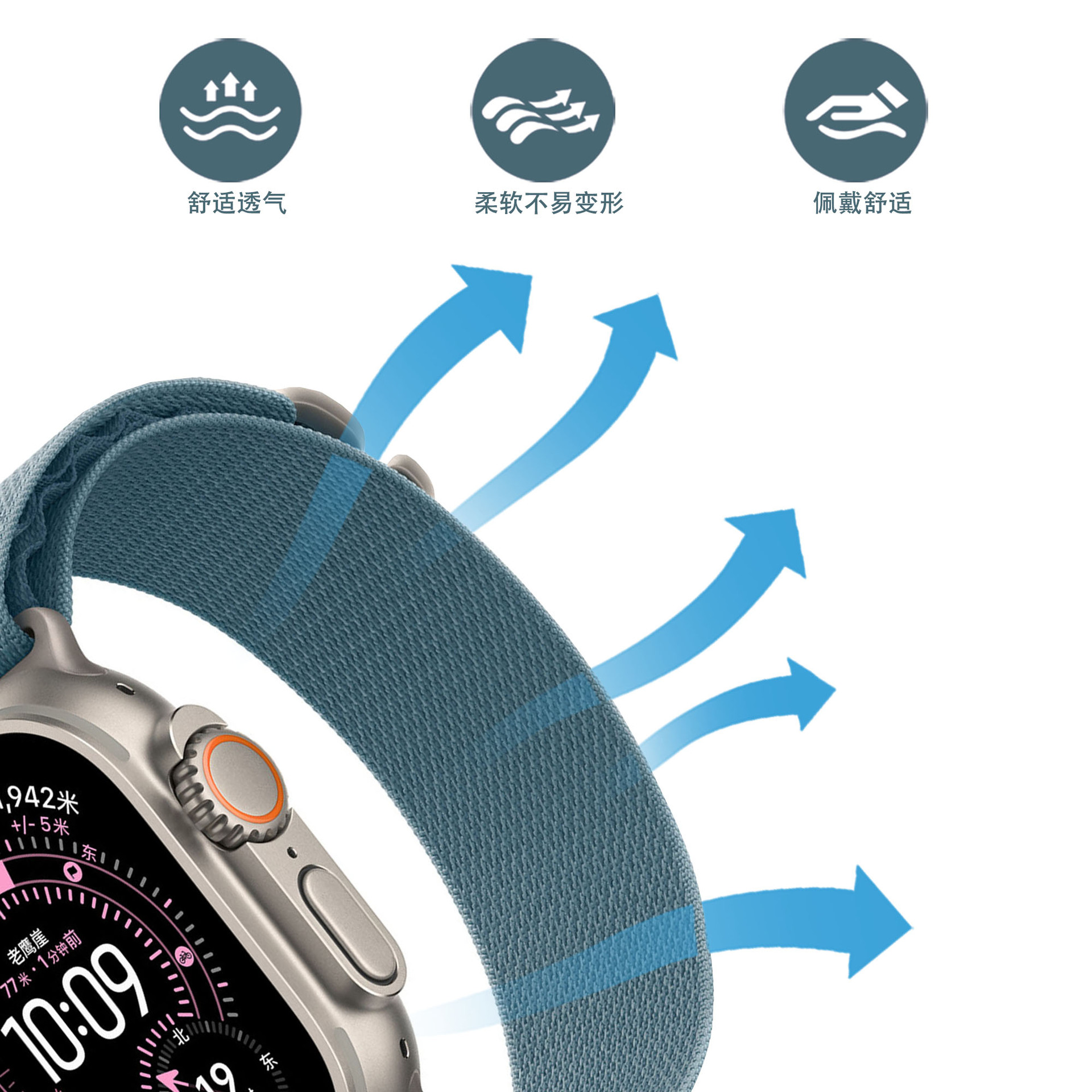 Aplicable a Apple Watch Correa de reloj Alpine Loop nuevo actualización oficial nuevo color para toda la serie de Apple