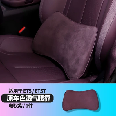 Back Cushion Neck Pillow Car – Headrest - et5et5t-suede-lumbar-support-electric-purple-1-piece
