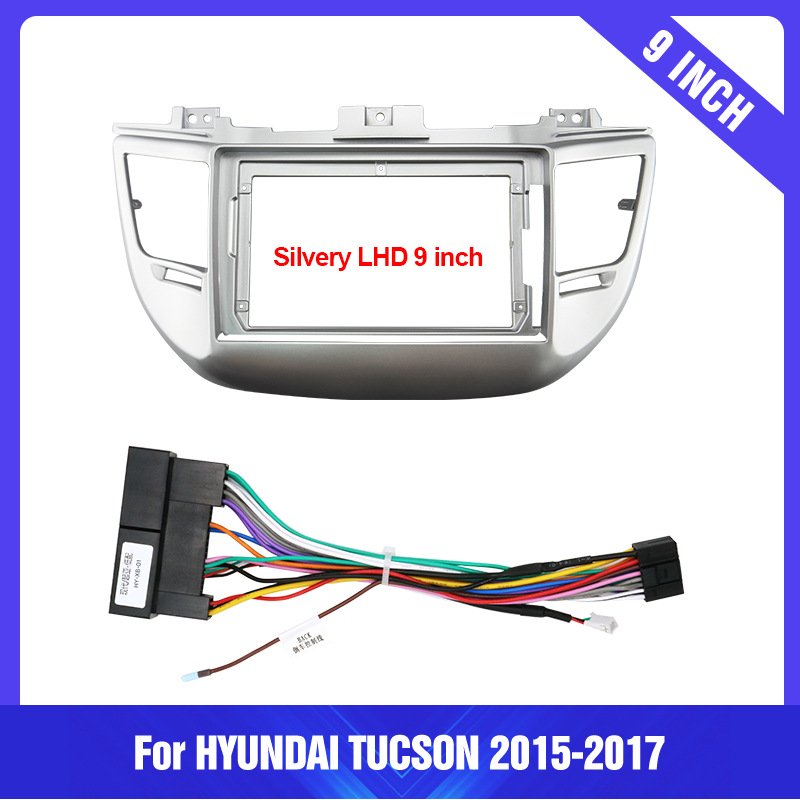 Car Central Control Large Screen Navigation Face Frame Versatile Frame Modification Panel Suitable for 15-17 Hyundai Tucson