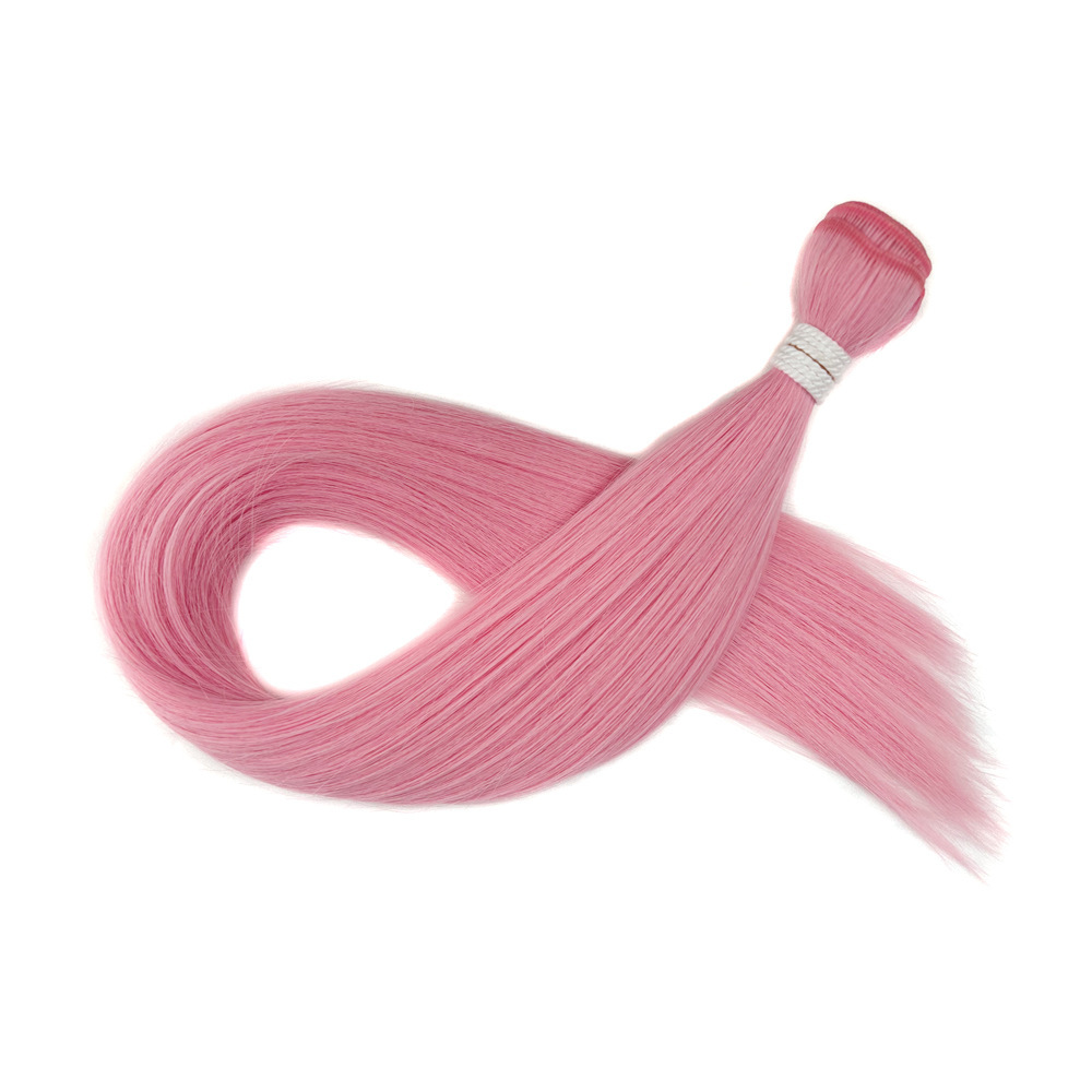 Europa, América y África transfronterizos Synthetic Straight Hair Bundle peluca recta extensión de cabello cortina