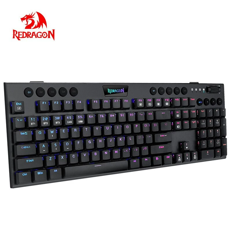 Красная драконовая клавиатура Red Dragon K618 проводная механическая клавиатура Opera Office RGB подсветка ультратонкая зелёная ось игровая клавиатура