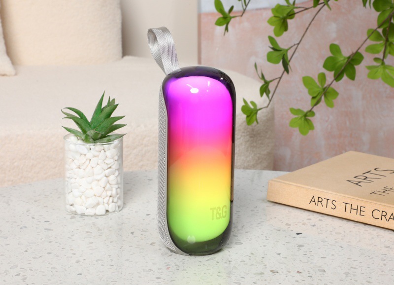 Transfronterizo nuevo TG448 altavoz Bluetooth RGB luz de atmósfera portátil pequeño subwoofer tarjeta de audio Bluetooth