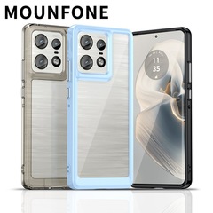 適用Moto Edge 50 Pro手機殼Moto透明亞克力太空殼全包保護套