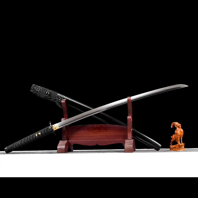 龙泉市刀剑手工锻打高锰钢宝剑日式武士刃居合道外贸批发未开刃