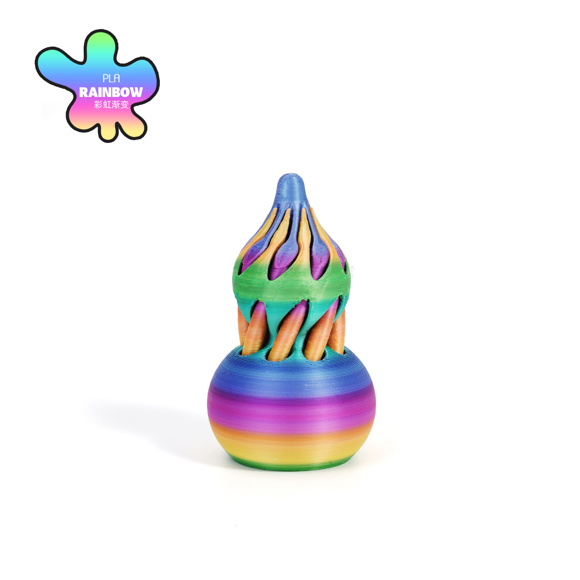 Impresión transfronteriza 3D calabaza descompresora espiral espiral descompresora artefacto regalo ornamentos de punta de dedo de dos colores vórtice juego
