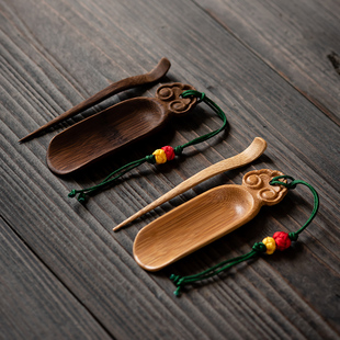 BTV4 Bamboo Carving Ruyi Tea, Tea Needle, Tea Shovel, Tea Pair, Tea Appreciation, Lotus Tea Ceremony, Six Gentlemen suit, Small Tea Spoon Fans