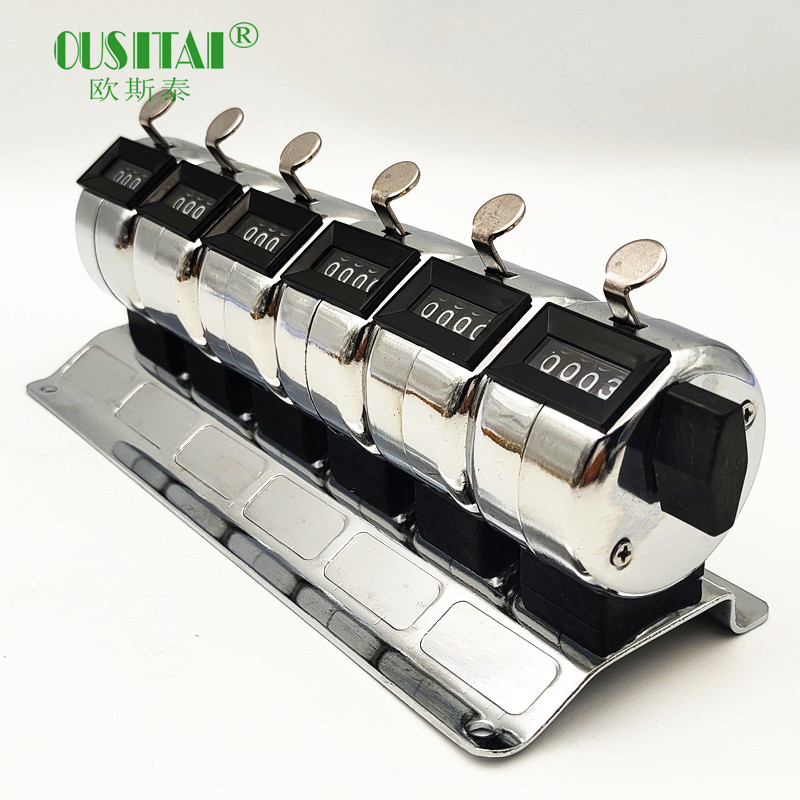 欧斯泰连排手按式组合6联排实验室化验室细胞连体金属手动计数器