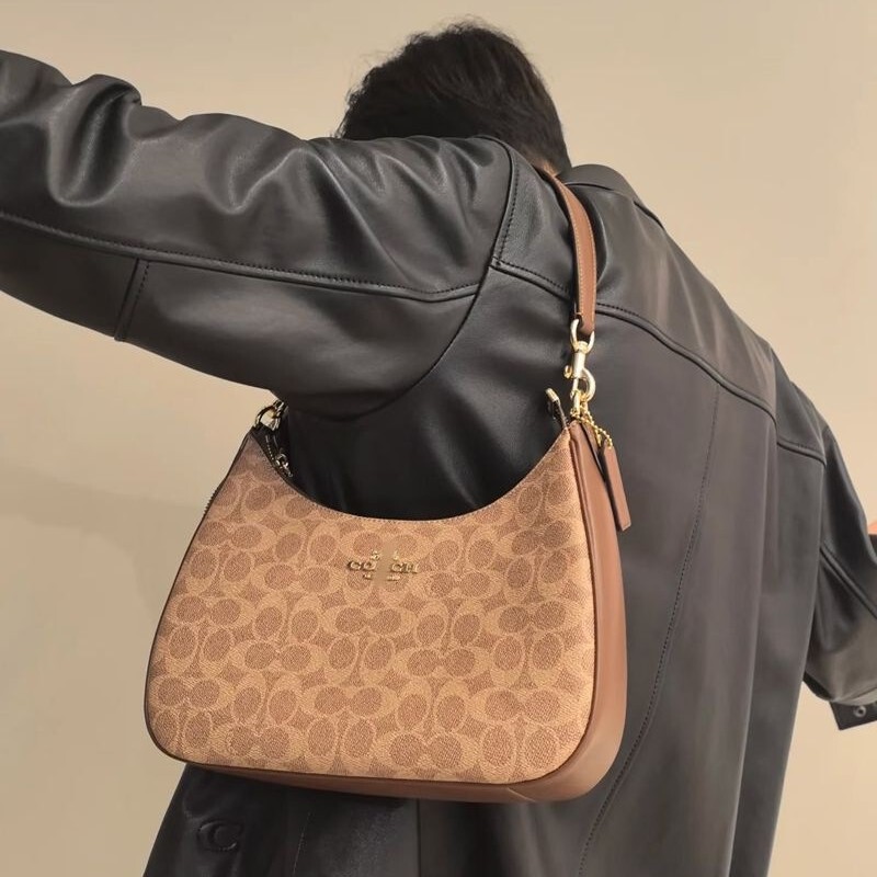 Koujia 2026 New Large Teri29 Underarm Hobo Vintage Monogram Mahjong Bag Single Shoulder Commuting Handbag for Women